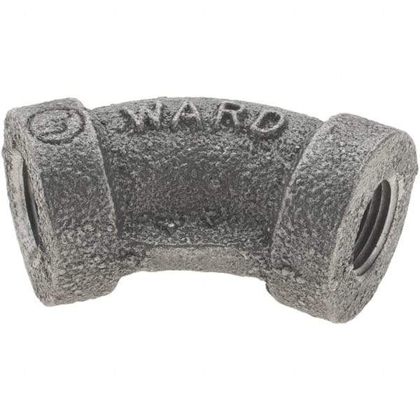 Value Collection - Size 1/8", Class 150, Malleable Iron Black Pipe 45° Elbow - 150 psi, Threaded End Connection - Industrial Tool & Supply