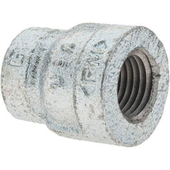 Value Collection - Class 150, 1/4 x 1/8" Galvanized Pipe Reducing Coupling - Threaded, Malleable Iron - Industrial Tool & Supply