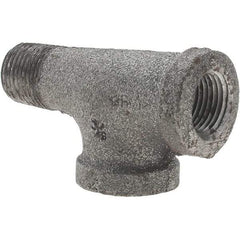 Value Collection - Class 150, 3/8" Black Pipe Street Tee - Threaded, Malleable Iron - Industrial Tool & Supply