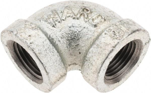 Value Collection - Class 150, 3/8" Galvanized Pipe 90° Elbow - Threaded, Malleable Iron - Industrial Tool & Supply