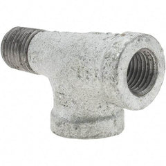 Value Collection - Size 1/4", Class 150, Malleable Iron Galvanized Pipe Street Tee - 150 psi, Threaded End Connection - Industrial Tool & Supply