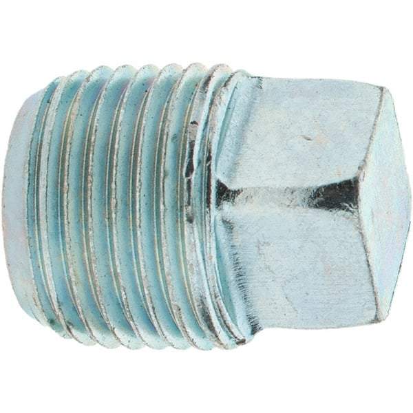 Value Collection - Class 150, 3/8" Galvanized Pipe Square Plug - Threaded, Malleable Iron - Industrial Tool & Supply