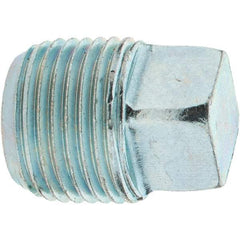 Value Collection - Class 150, 3/8" Galvanized Pipe Square Plug - Threaded, Malleable Iron - Industrial Tool & Supply