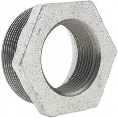 Value Collection - Class 150, 2 x 1-1/4" Galvanized Pipe Hex Bushing - Threaded, Malleable Iron - Industrial Tool & Supply