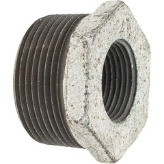 Value Collection - Class 150, 1-1/4 x 3/4" Galvanized Pipe Hex Bushing - Threaded, Malleable Iron - Industrial Tool & Supply