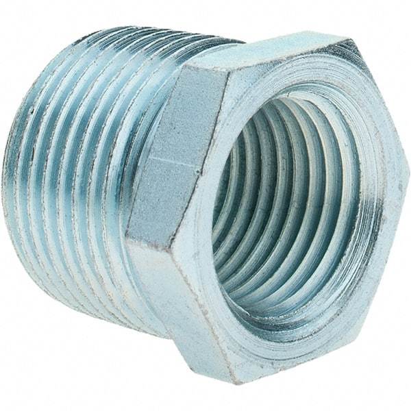 Value Collection - Class 150, 3/4 x 1/2" Galvanized Pipe Hex Bushing - Threaded, Malleable Iron - Industrial Tool & Supply