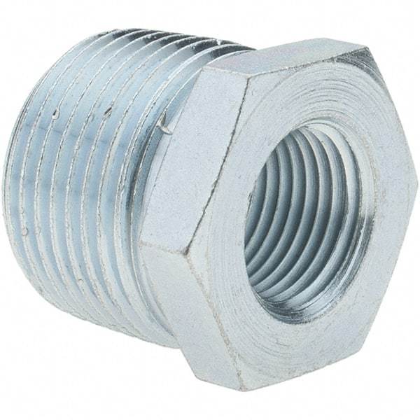 Value Collection - Class 150, 3/4 x 3/8" Galvanized Pipe Hex Bushing - Threaded, Malleable Iron - Industrial Tool & Supply