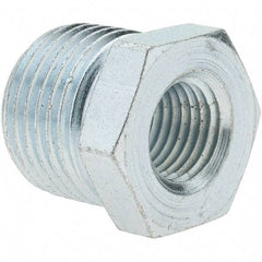 Value Collection - Class 150, 1/2 x 1/4" Galvanized Pipe Hex Bushing - Threaded, Malleable Iron - Industrial Tool & Supply
