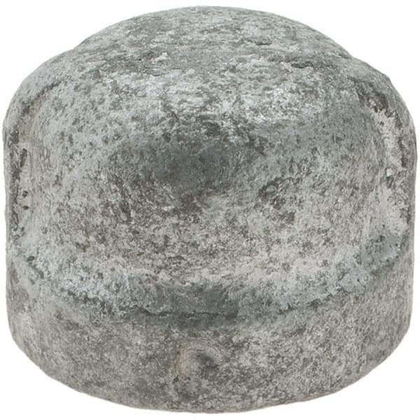 Value Collection - Size 1/4", Class 150, Malleable Iron Galvanized Pipe End Cap - 150 psi, Threaded End Connection - Industrial Tool & Supply
