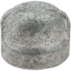 Value Collection - Size 1/4", Class 150, Malleable Iron Galvanized Pipe End Cap - 150 psi, Threaded End Connection - Industrial Tool & Supply