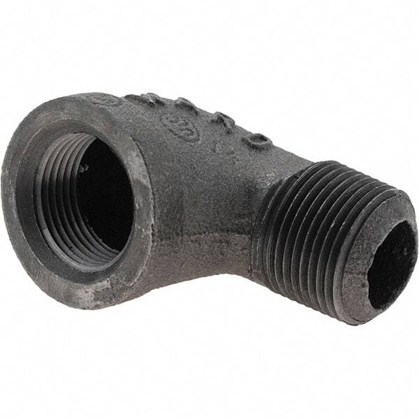 Value Collection - Size 3/4", Class 150, Malleable Iron Black Pipe 90° Street Elbow - 150 psi, Threaded End Connection - Industrial Tool & Supply