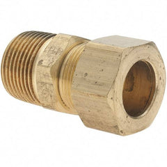 Parker - 3/4" OD, Brass Male Connector - 100 Max Working psi, Comp x MNPT Ends - Industrial Tool & Supply