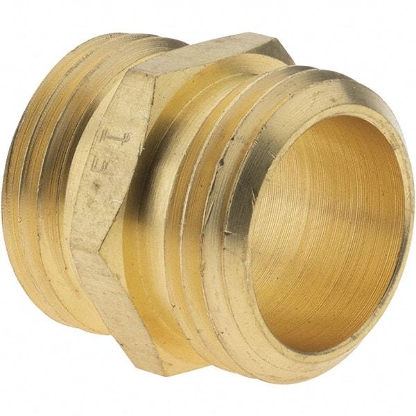 Value Collection - 3/4 Garden Hose Adapter - Brass, Male Hose to Male Hose Connector - Industrial Tool & Supply