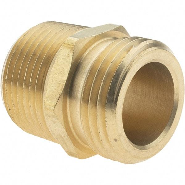 Value Collection - 3/4 x 3/4 Garden Hose Adapter - Brass, Male Hose to Male Pipe Connector - Industrial Tool & Supply