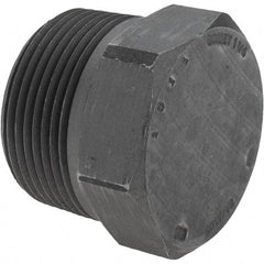 Value Collection - Size 1-1/4", Class 3,000, Forged Carbon Steel Black Pipe Hex Plug - NPT End Connection - Industrial Tool & Supply