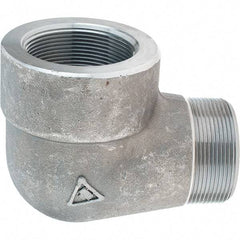 Value Collection - Size 2", Class 3,000, Forged Carbon Steel Black Pipe 90° Street Elbow - NPT End Connection - Industrial Tool & Supply