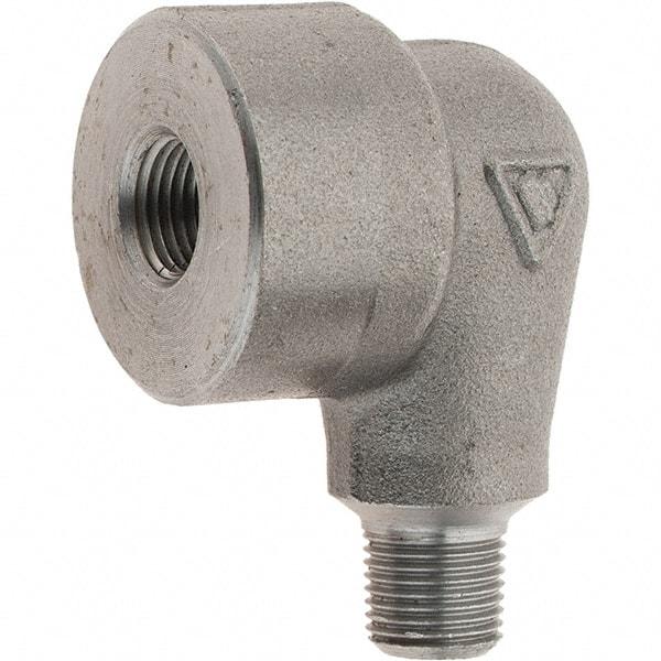 Value Collection - Size 1/8", Class 3,000, Forged Carbon Steel Black Pipe 90° Street Elbow - NPT End Connection - Industrial Tool & Supply