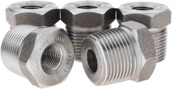 Value Collection - Size 3/4 x 1/4", Class 3,000, Forged Carbon Steel Black Pipe Bushing - NPT End Connection - Industrial Tool & Supply