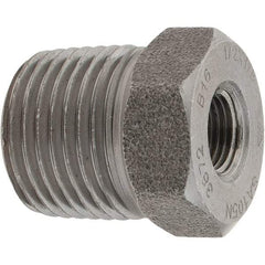 Value Collection - Size 1/2 x 1/8", Class 3,000, Forged Carbon Steel Black Pipe Bushing - NPT End Connection - Industrial Tool & Supply