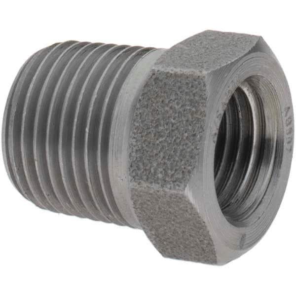 Value Collection - Size 3/8 x 1/4", Class 3,000, Forged Carbon Steel Black Pipe Bushing - NPT End Connection - Industrial Tool & Supply