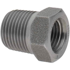 Value Collection - Size 3/8 x 1/4", Class 3,000, Forged Carbon Steel Black Pipe Bushing - NPT End Connection - Industrial Tool & Supply