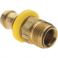 Value Collection - 1/2" ID 1/2 UNF Barbed Push On Inverted Male Swivel - Brass - Industrial Tool & Supply