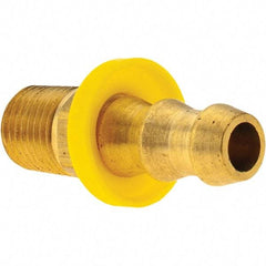 Value Collection - 3/8" ID 1/4 NPT Barbed Push On Male Fitting - Brass - Industrial Tool & Supply
