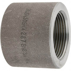 Value Collection - Size 1-1/4", Class 3,000, Forged Carbon Steel Black Pipe Cap - NPT End Connection - Industrial Tool & Supply