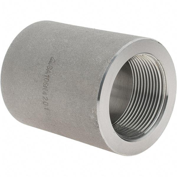 Value Collection - Size 1-1/2", Class 3,000, Forged Carbon Steel Black Pipe Coupling - NPT End Connection - Industrial Tool & Supply