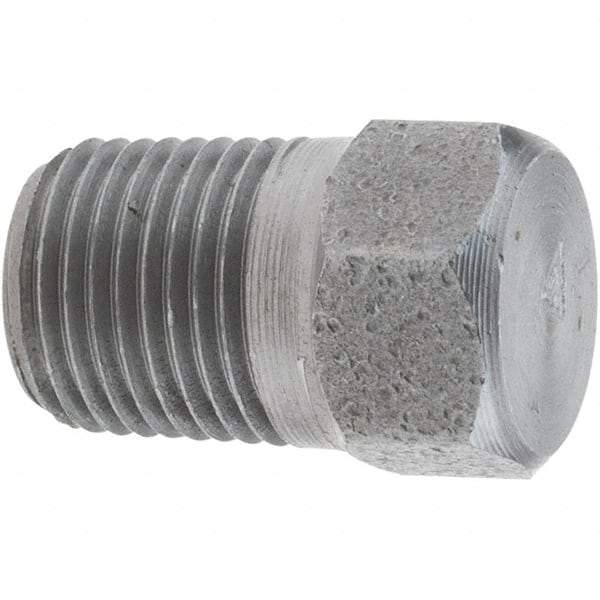 Value Collection - Size 1/8", Class 3,000, Forged Carbon Steel Black Pipe Hex Plug - NPT End Connection - Industrial Tool & Supply