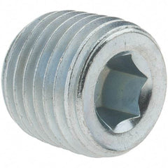 Value Collection - Class 150, 1/4" Galvanized Pipe Countersunk Hex Plug - Threaded, Malleable Iron - Industrial Tool & Supply