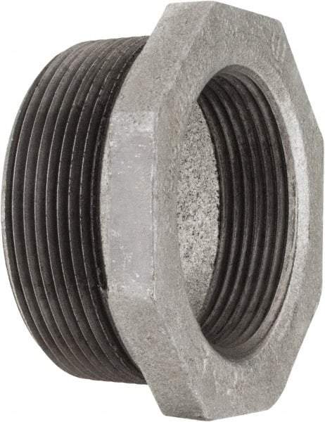 Value Collection - Size 1 x 1/4", Class 150, Malleable Iron Black Pipe Hex Bushing - 150 psi, Threaded End Connection - Industrial Tool & Supply