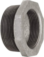 Value Collection - Size 1 x 1/4", Class 150, Malleable Iron Black Pipe Hex Bushing - 150 psi, Threaded End Connection - Industrial Tool & Supply