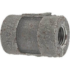Value Collection - Size 1/4", Class 300, Malleable Iron Black Pipe Coupling - 300 psi, Threaded End Connection - Industrial Tool & Supply