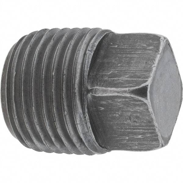 Value Collection - Size 1/2", Class 150, Malleable Iron Black Pipe Square Plug - 150 psi, Threaded End Connection - Industrial Tool & Supply