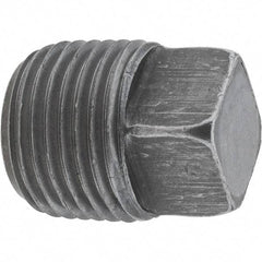 Value Collection - Size 1/2", Class 150, Malleable Iron Black Pipe Square Plug - 150 psi, Threaded End Connection - Industrial Tool & Supply