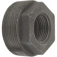 Value Collection - Size 2 x 1", Class 150, Malleable Iron Black Pipe Hex Bushing - 150 psi, Threaded End Connection - Industrial Tool & Supply