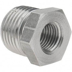 Value Collection - Size 1/2 x 1/4", Class 150, Steel Black Pipe Hex Bushing - 150 psi, Threaded End Connection - Industrial Tool & Supply