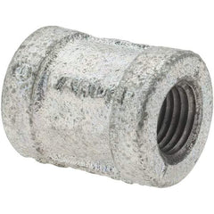 Value Collection - Class 150, 1/4" Galvanized Pipe Coupling (Right Hand) - Threaded, Malleable Iron - Industrial Tool & Supply