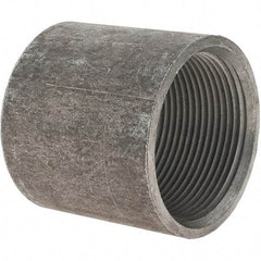 Value Collection - Size 1-1/2", Class 150, Malleable Iron Black Pipe Coupling - 150 psi, Threaded End Connection - Industrial Tool & Supply