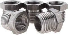Value Collection - Size 1/2 x 3/8", Class 150, Steel Black Pipe Hex Bushing - 150 psi, Threaded End Connection - Industrial Tool & Supply