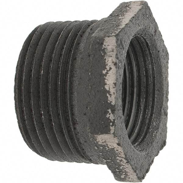 Value Collection - Size 1 x 3/4", Class 150, Steel Black Pipe Hex Bushing - 150 psi, Threaded End Connection - Industrial Tool & Supply