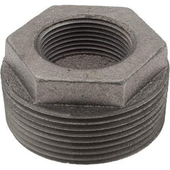 Value Collection - Size 2-1/2 x 1-1/4", Class 150, Malleable Iron Black Pipe Hex Bushing - 150 psi, Threaded End Connection - Industrial Tool & Supply