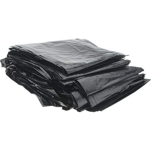 Value Collection - 1.5 mil Thick, Heavy-Duty Trash Bags - High-Density Polyethylene (HDPE), 40" Wide x 46" High, Black - Industrial Tool & Supply