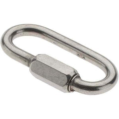 Value Collection - Stainless Steel Quick Link - 3/16" Diameter, 800 Lb Load Limit - Industrial Tool & Supply