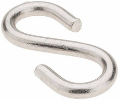 Value Collection - Stainless Steel S-Hook - 17 Lb Capacity, 0.114" Wire, 1-1/4" OAL - Industrial Tool & Supply