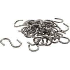 Value Collection - 304 Stainless Steel Uncoated S-Hook - 7 Lb Capacity, 0.08" Wire, 1-1/16" OAL - Industrial Tool & Supply