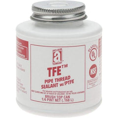 Value Collection - 4 oz Brush Top Can Pipe Sealant - PTFE Based, 500°F Max Working Temp - Industrial Tool & Supply