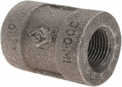 Value Collection - Size 3/8", Class 300, Malleable Iron Black Pipe Coupling - 300 psi, Threaded End Connection - Industrial Tool & Supply