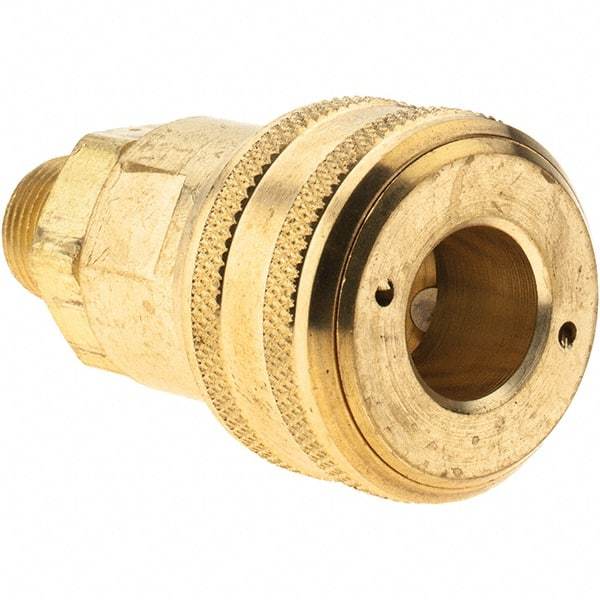 Value Collection - 1/2 Male Pipe Industrial Pneumatic Hose Coupler - Brass, 1/2" Body Diam - Industrial Tool & Supply
